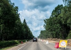 В Калужской области на 28-километровом участке капремонта трассы А-130 ведутся земляные работы