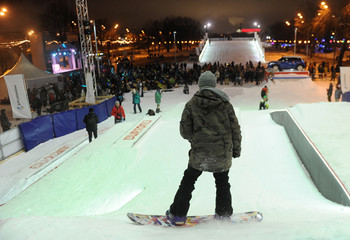 В парке Горького открывается крупнейший в мире сноуборд-центр