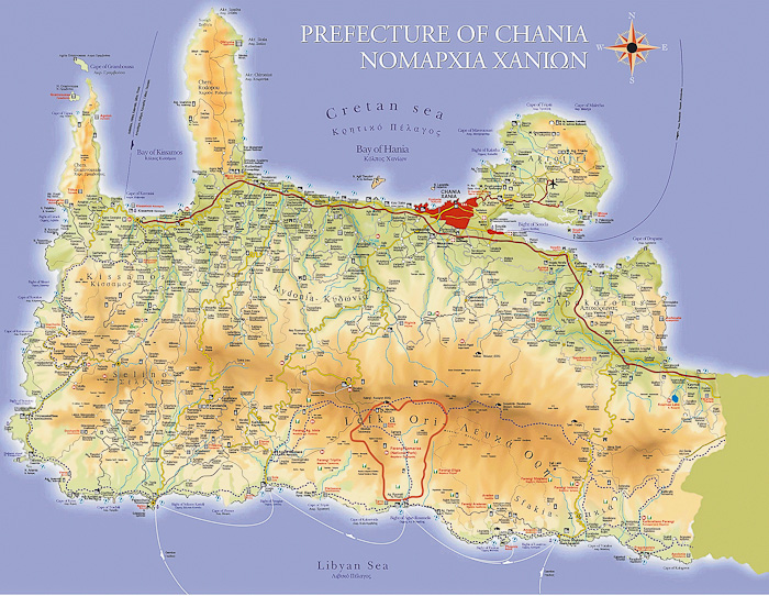 Карта области Ханья