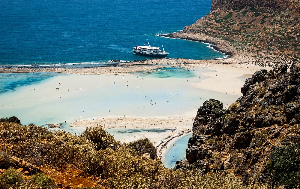 Лагуна и бухта Балос в Греции