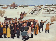 На площадях четырех московских вокзалов открылись выставки наивного искусства и лубочной картинки