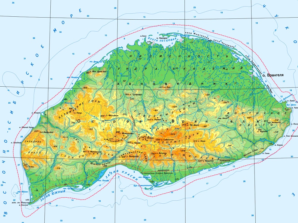 Остров врангеля на карте россии